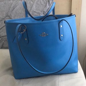 blue coach bag
